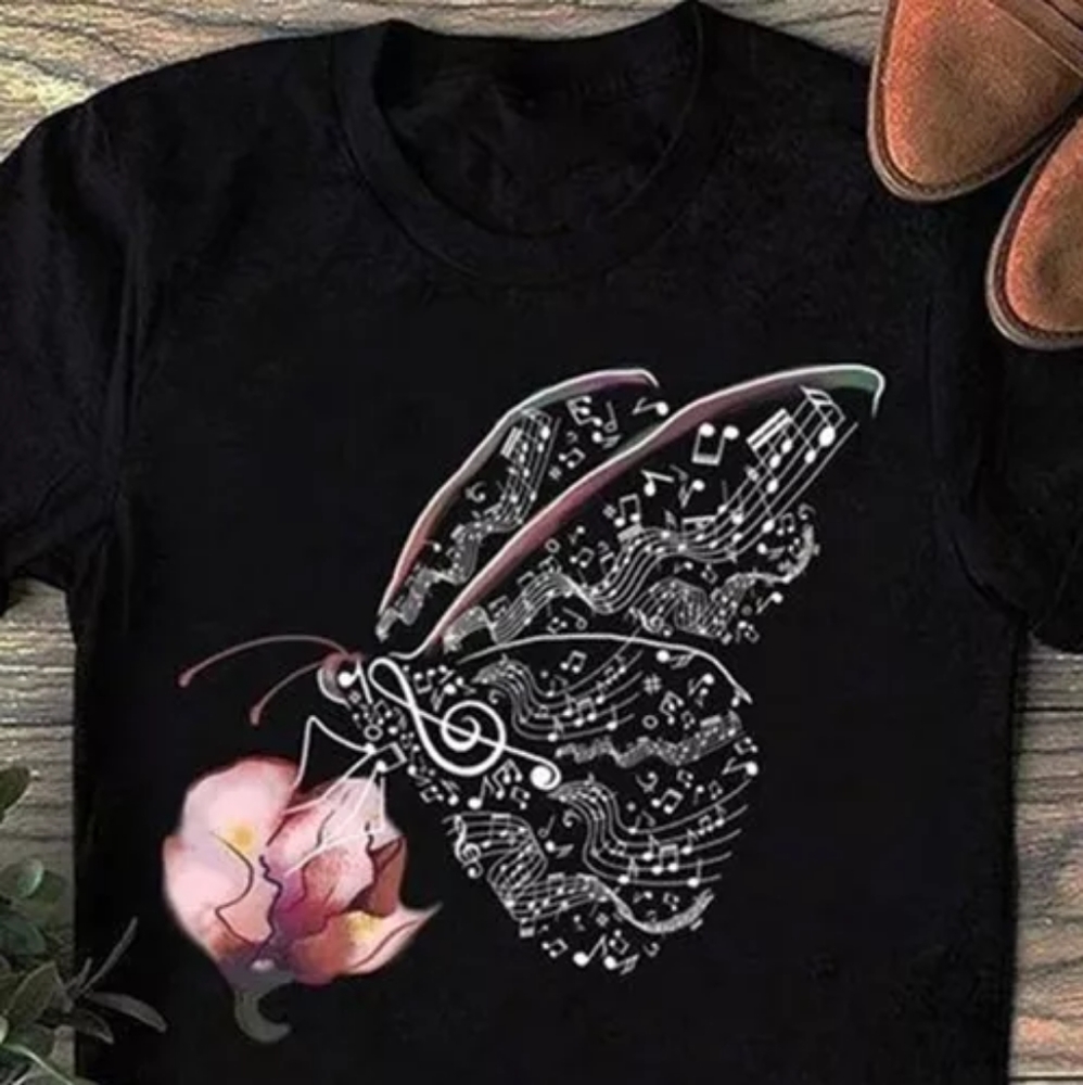 Music Wings Butterfly Tee